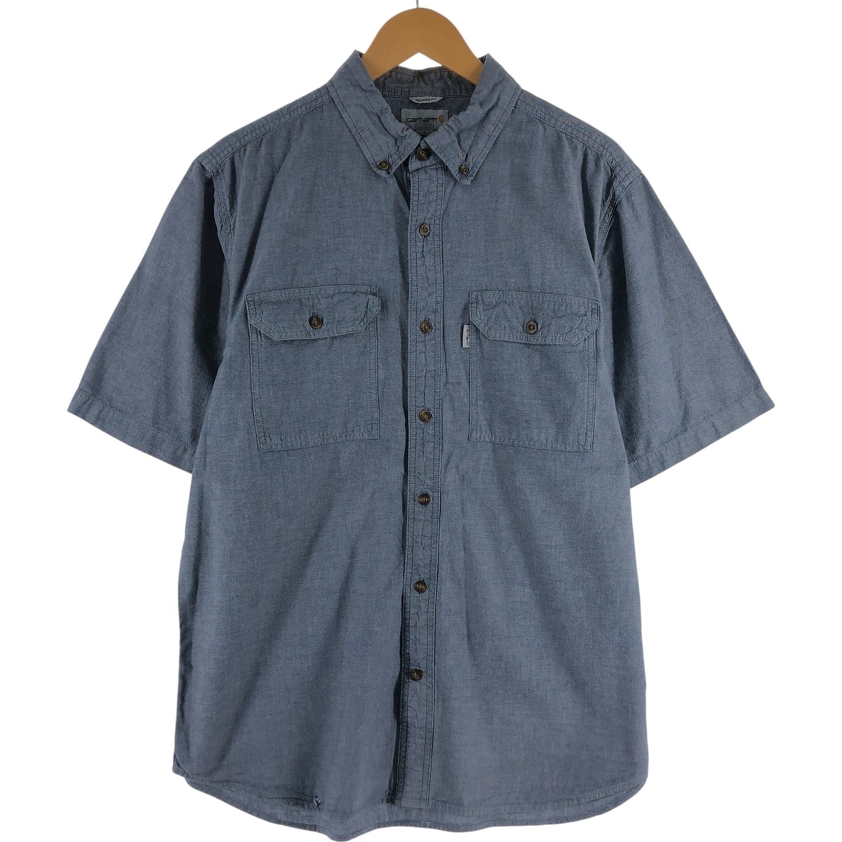 古着 カーハート Carhartt RELAXED FIT 半袖 ボタンダウンシャツ メンズL相当/eaa535730