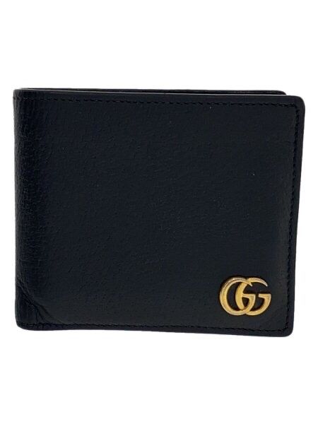 GUCCI GG Marmont Leather Coin Wallet "Black"