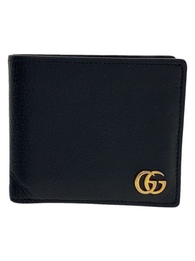 GUCCI GG Marmont Leather Coin Wallet "Black"