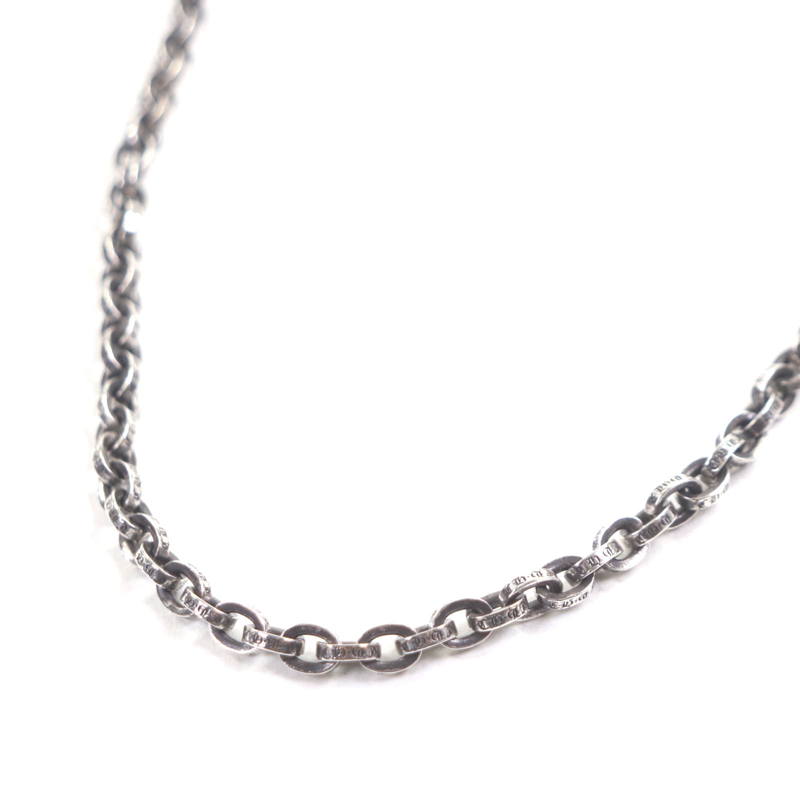 美品 クロムハーツ ネックレス ペーパーチェーン シルバー メンズ (20インチ)