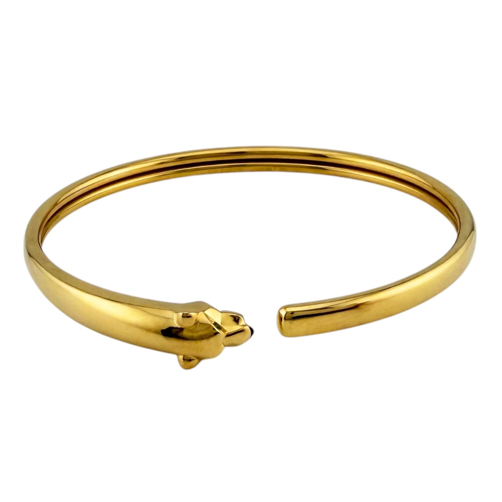 カルティエ パンテール ドゥカルティエ バングル 18金 K18イエローゴールド ガーネット レディース CARTIER  中古