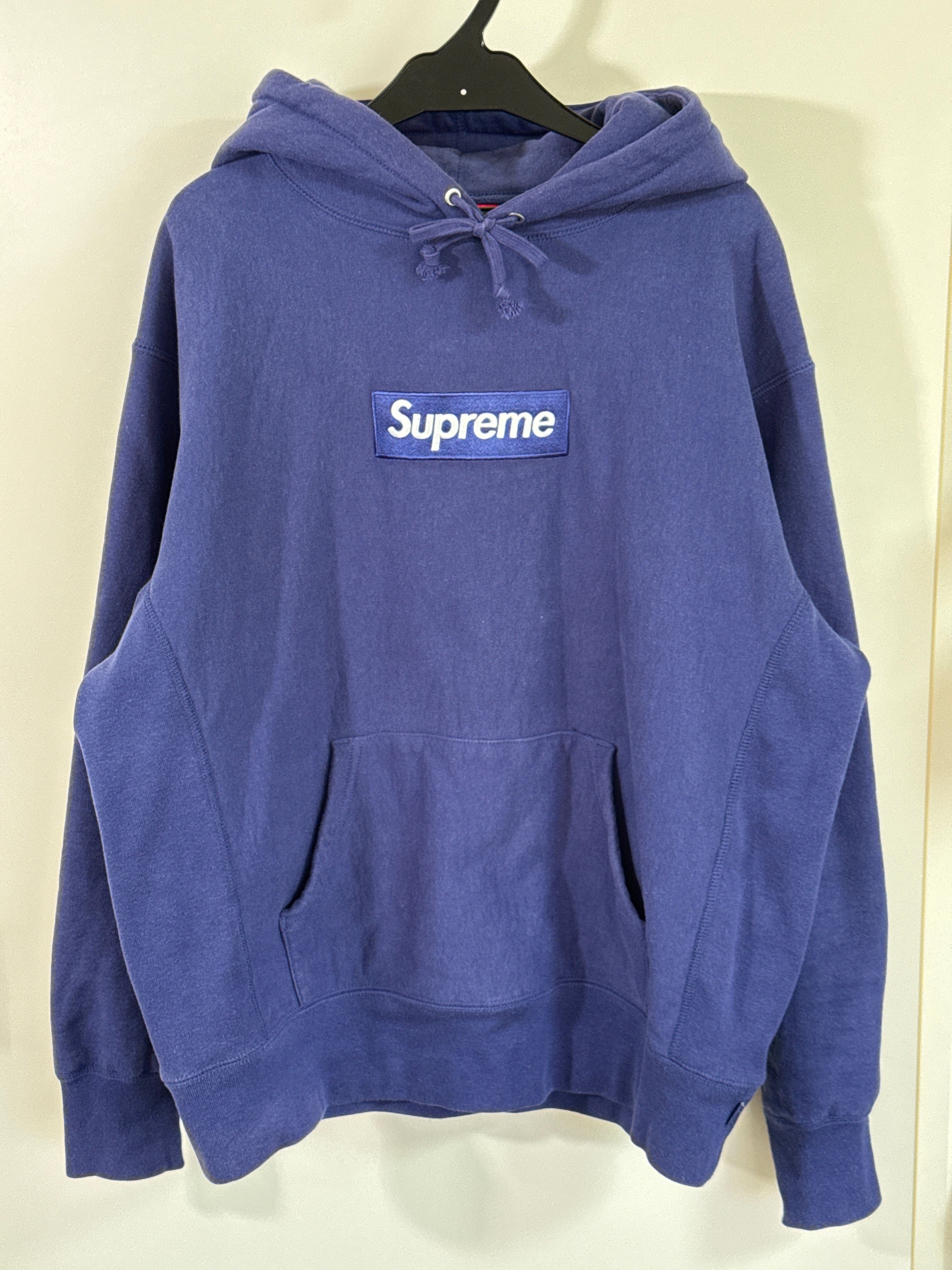 Supreme Box Logo Hooded Sweatshirt "Washed Navy" (21FW)
