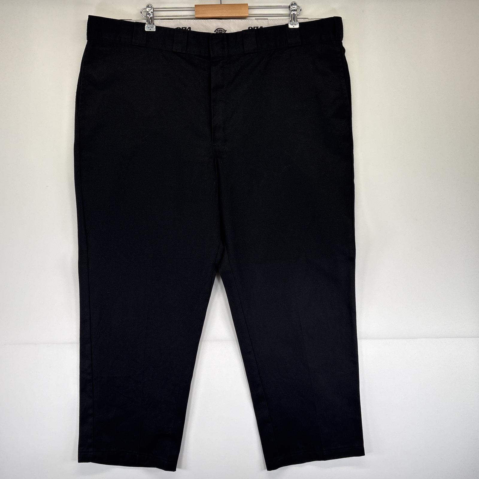 古着 ディッキーズ Dickies ワークパンツ 874 ワンポイントロゴ 長ズボン チノパン 大きいサイズ オリジナルフィット w36 L30  ブラック メンズ