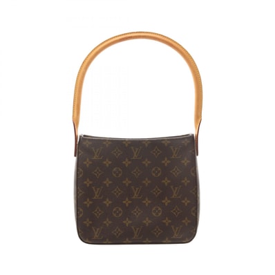 ルイ・ヴィトン LOUIS VUITTON ルーピングMM ショルダーバッグ バッグ PVCコーティングキャンバス レザー モノグラム レディース ブラウン系 M51146 【中古】