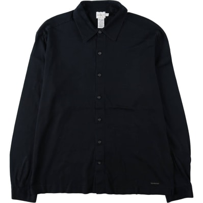 古着 90~00年代 カルバンクライン Calvin klein JEANS 長袖 コットンシャツ ボックスシャツ メンズL相当 ヴィンテージ/eaa618750