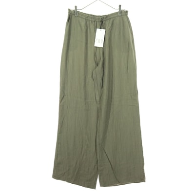 未使用 ZARA ザラ イージー ワイドパンツ M ベージュ系