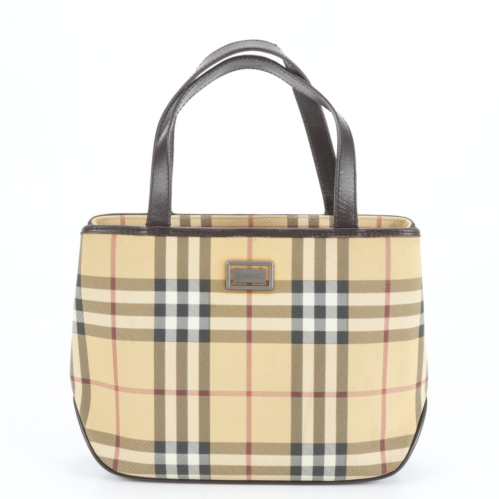 ■極美品 バーバリー ノバ チェックベージュトート バッグ