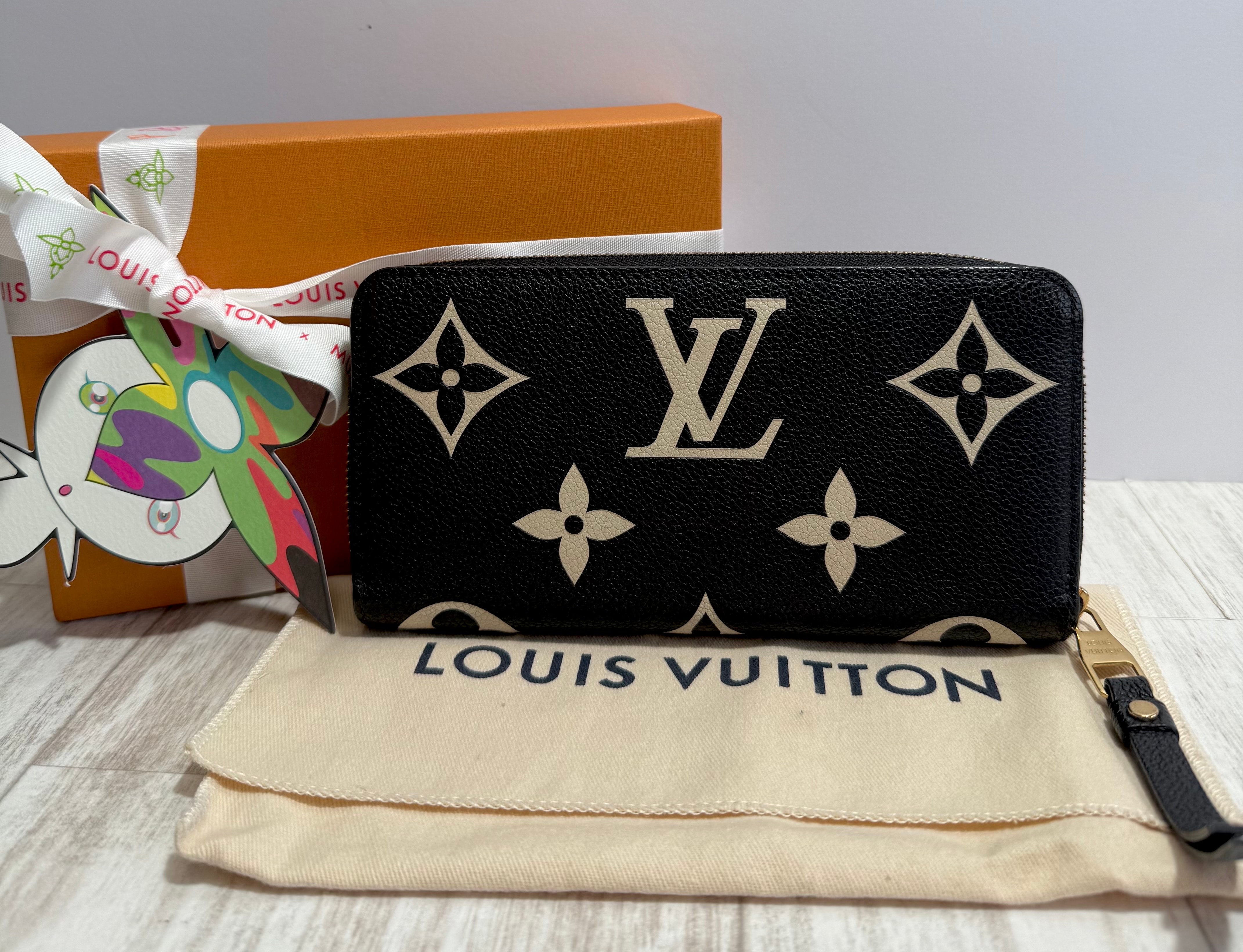 Louis Vuitton Bi-Color Monogram Amplant Zippy Wallet "Black/Beige"
