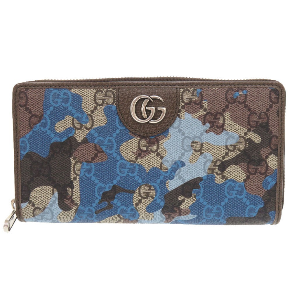 グッチ GG カモフラージュ柄 834694 ラウンドファスナー