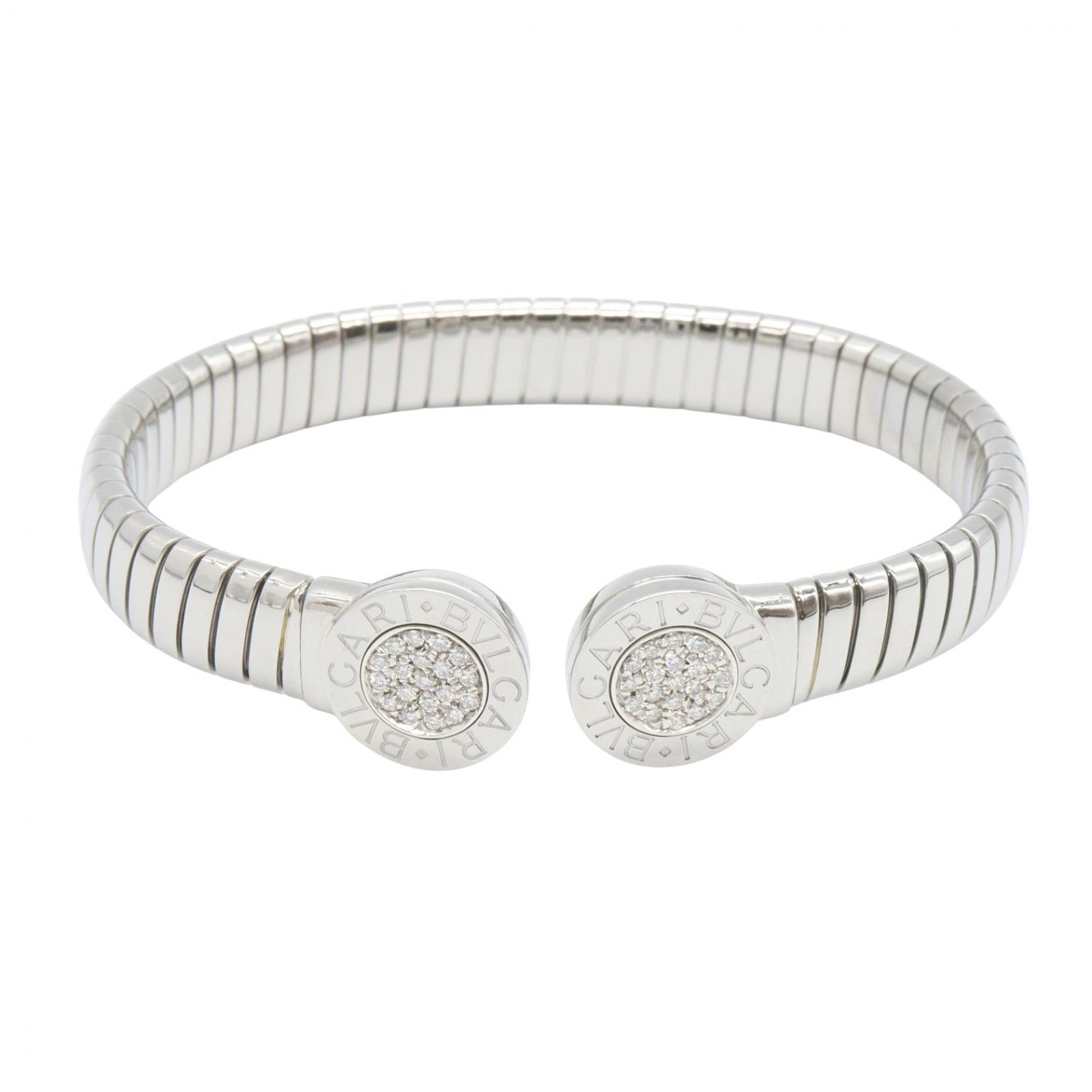 ブルガリ BVLGARI トゥボガス ダイヤ ブレスレット ブレスレット アクセサリー ダイヤモンド ステンレススチール レディース シルバー系 / クリア系 【中古】