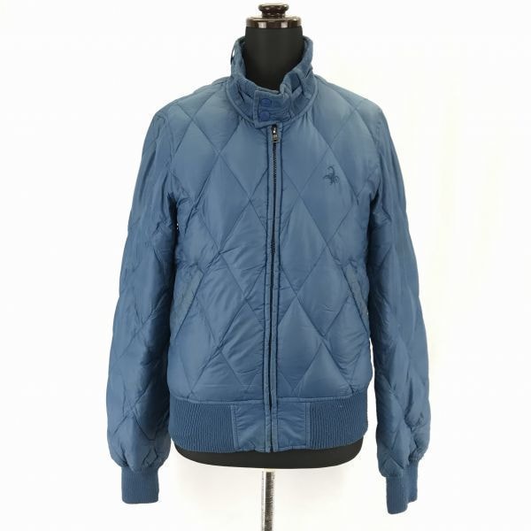 ヒステリックグラマー★90%ダウンジャケット【Women's size-F/青系】薄手/軽量/ハイネック/スナップボタン/Hiysteric Glamour◆BA924L