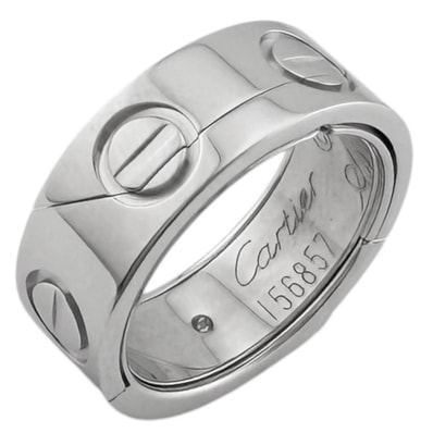 カルティエ アストロラブ リング 指輪 9号 18金 K18ホワイトゴールド レディース CARTIER 中古