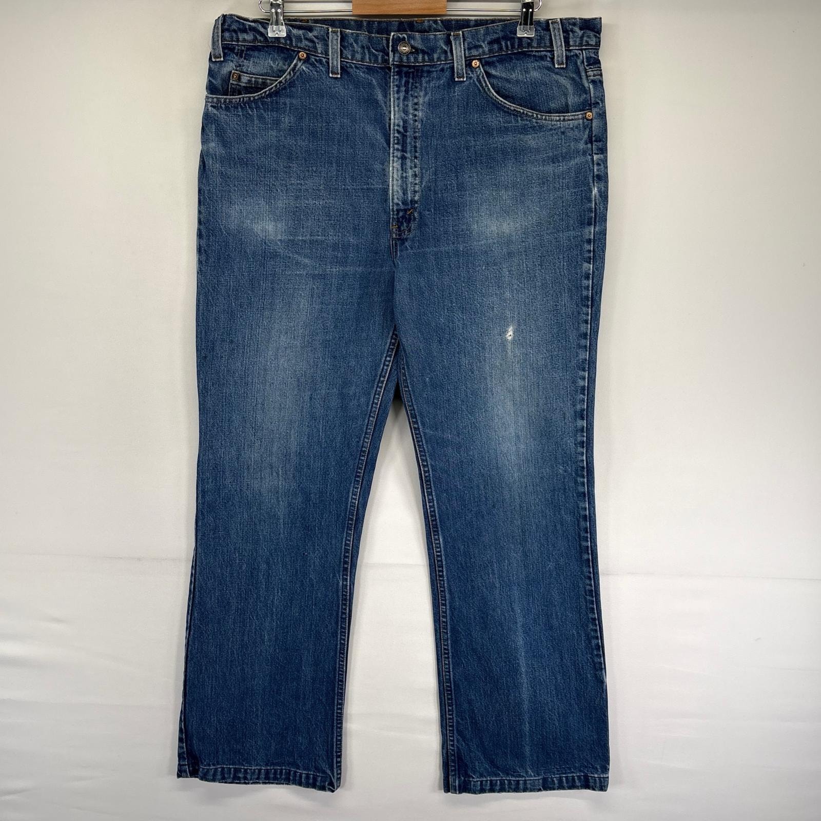 古着 リーバイス Levi's パンツ フレア ジッパーフライ ジーンズ 5ポケット 大きいサイズ オレンジタブ 517 w40 L34  ブルー系 メンズ