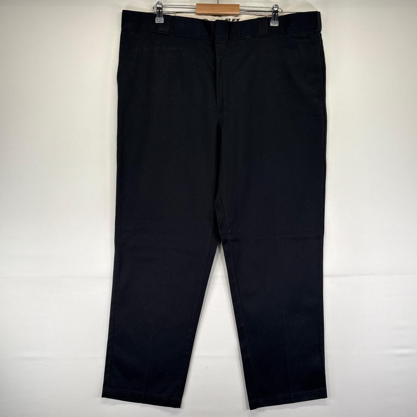 古着 ディッキーズ Dickies パンツ 874 FLEX ワークパンツ チノパン ワンポイントロゴ 大きいサイズ W44×L32 ブラック系 メンズ