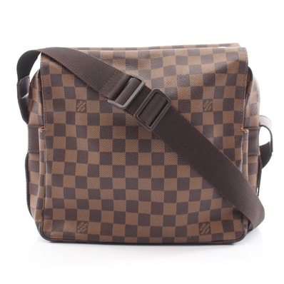 ルイ・ヴィトン LOUIS VUITTON ナヴィグリオ ショルダーバッグ バッグ PVCコーティングキャンバス レザー ダミエ エベヌ メンズ レディース ブラウン系 N45255 【中古】