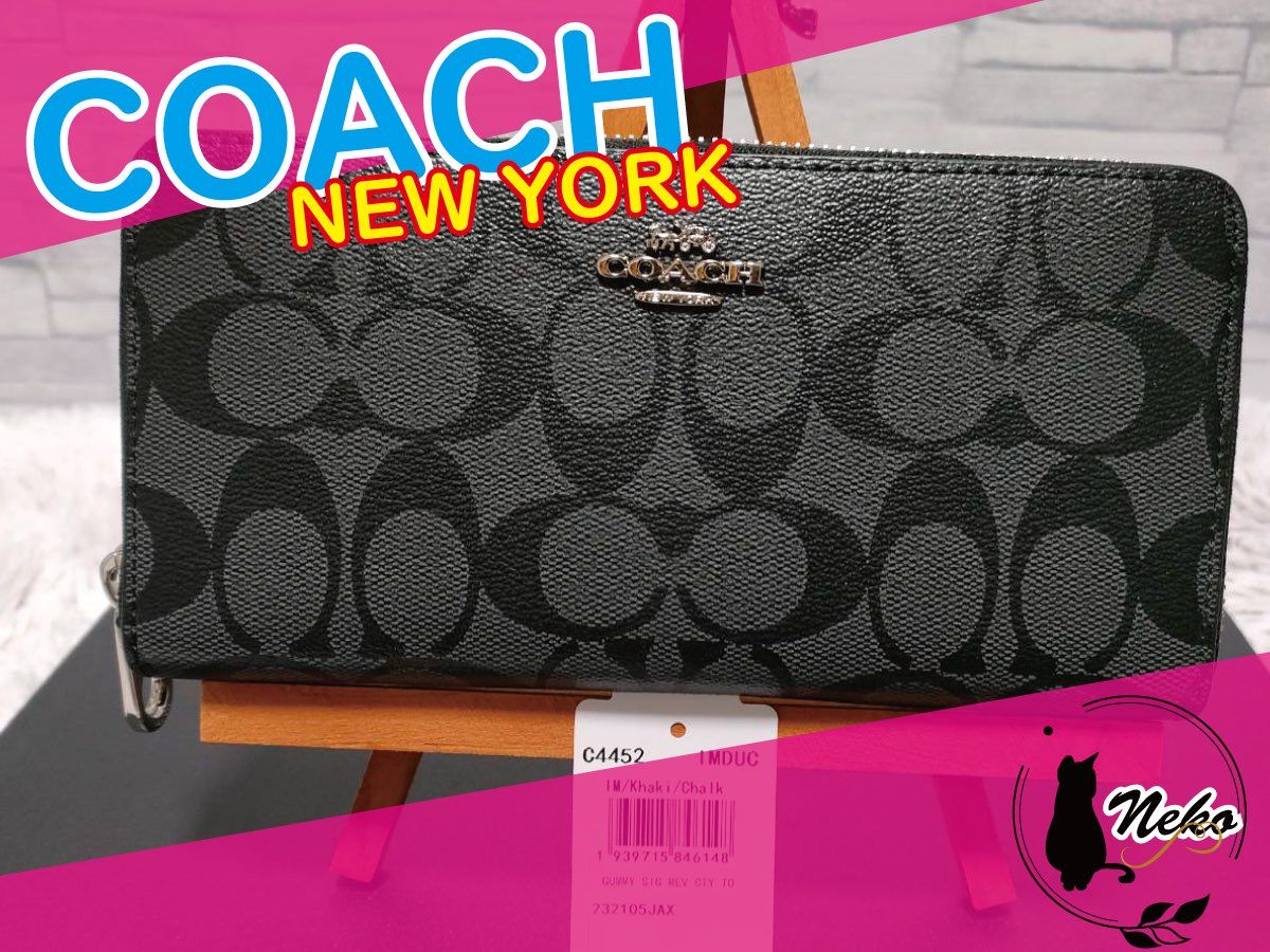 本日大特価★COACH★コーチリストレットストラップ付き長財布