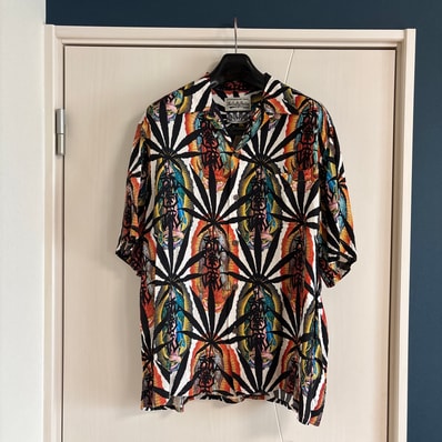 NAMEDARUMA X WACKO MARIA ALOHA SHIRT MARIJUANA "White"