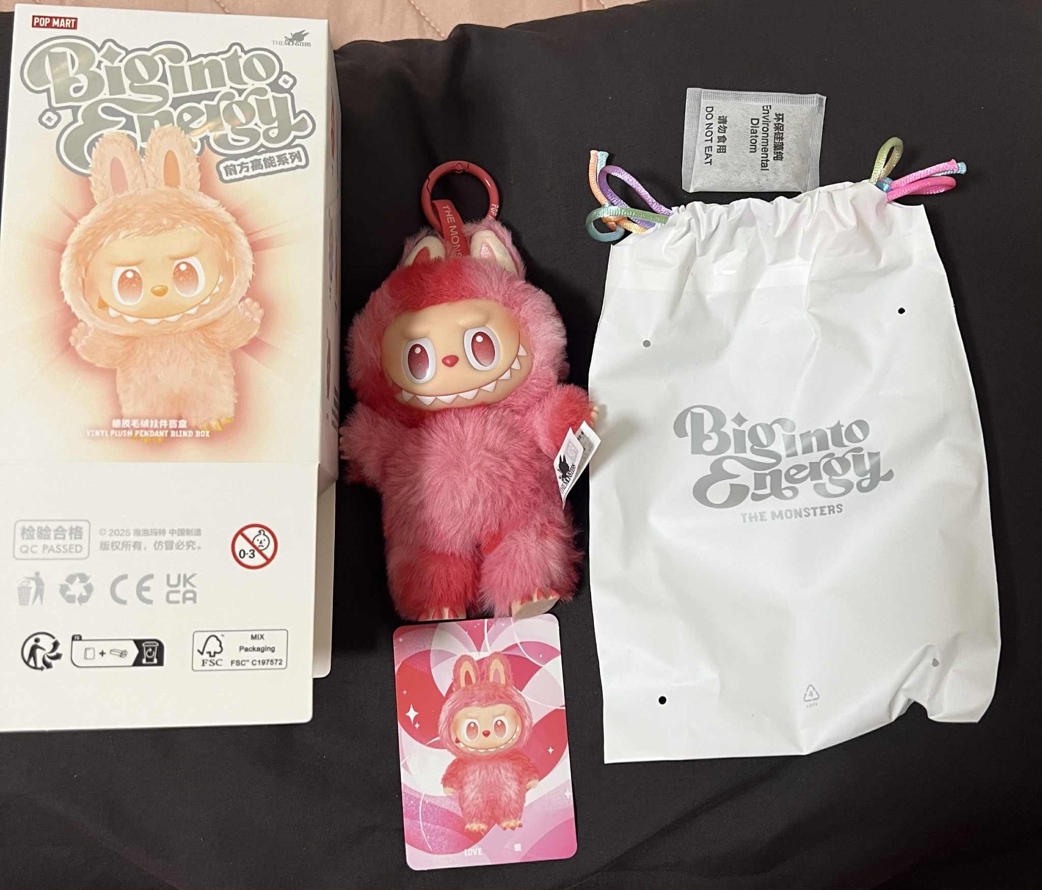 POP MART THE MONSTERS (LABUBU) Big into Energy Series Plush Pendant LOVE