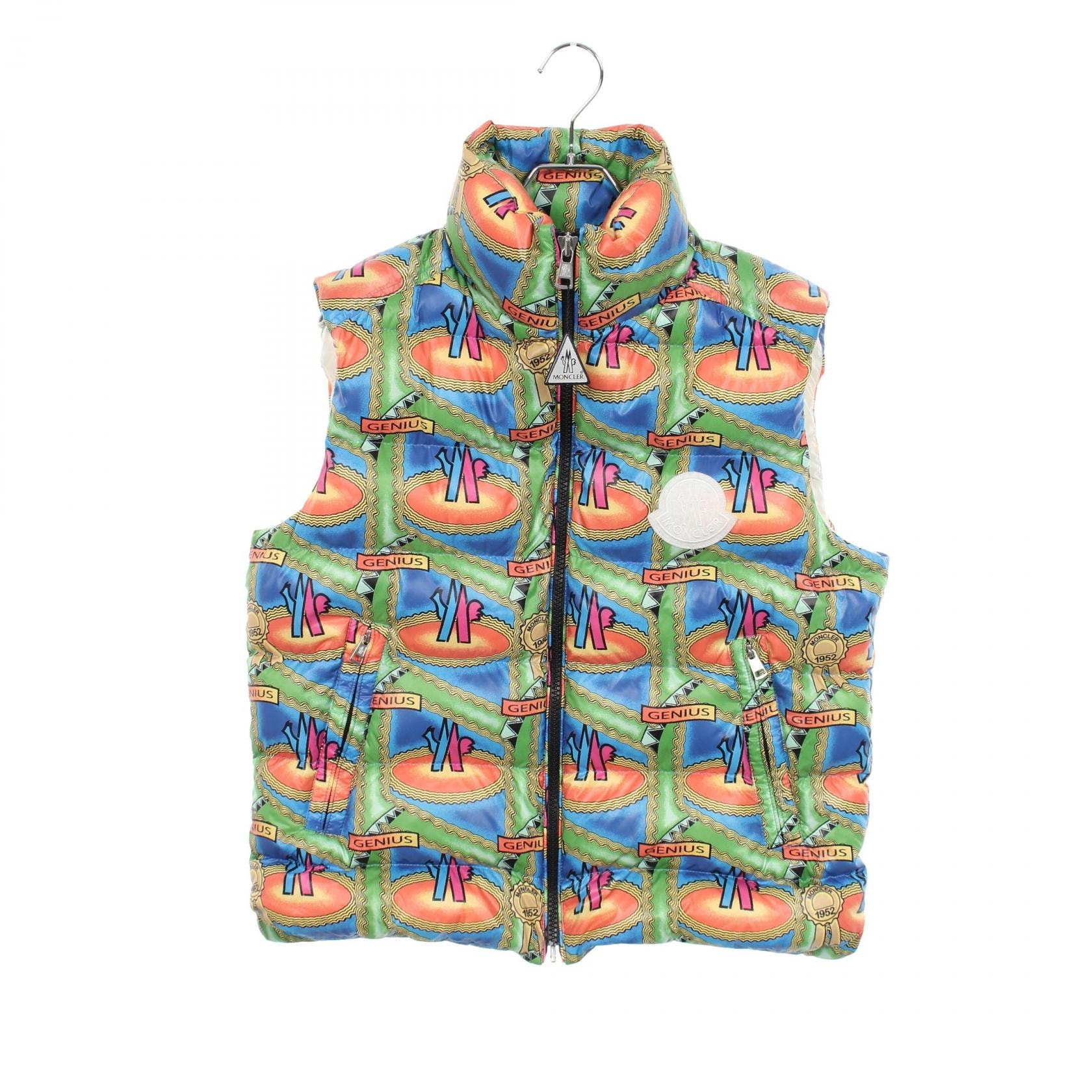 モンクレール MONCLER GENIUS 2 MONCLER 1952 総柄 ダウンベスト 衣料品 アウター ナイロン メンズ ブルー系 / マルチカラー 1A50100 【中古】