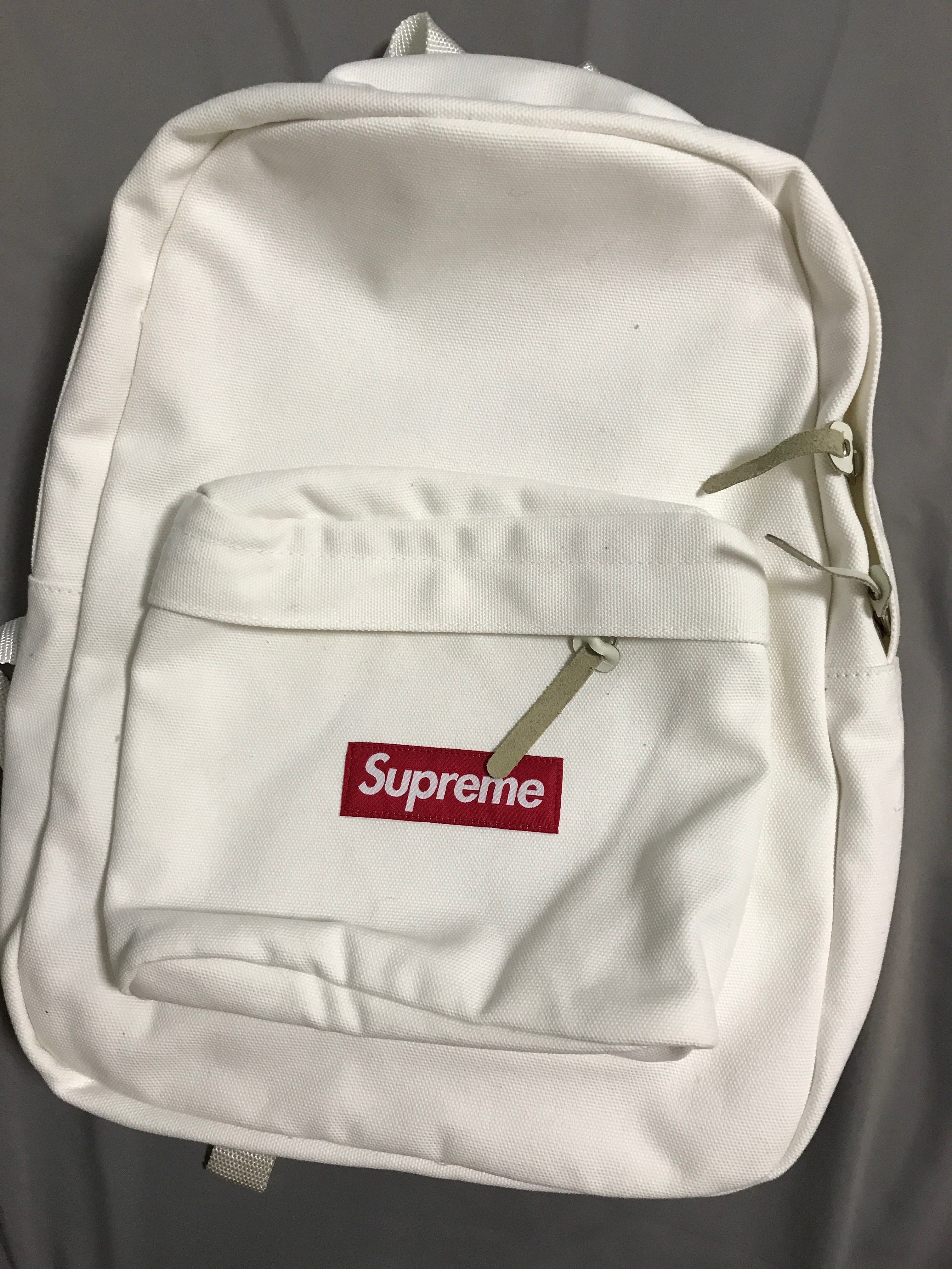 Supreme Canvas Backpack "White"