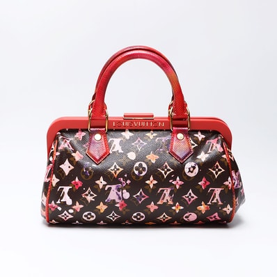 【最終値下げ】 ヴィトン LV パピヨン モノグラム ウォーターカラー パイソン 2008年 ハンドバッグ【中古】