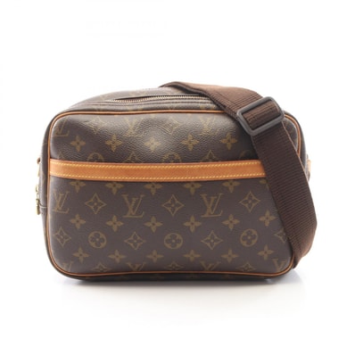 ルイ・ヴィトン LOUIS VUITTON リポーターPM ショルダーバッグ バッグ PVCコーティングキャンバス レザー モノグラム レディース ブラウン系 M45254 【中古】