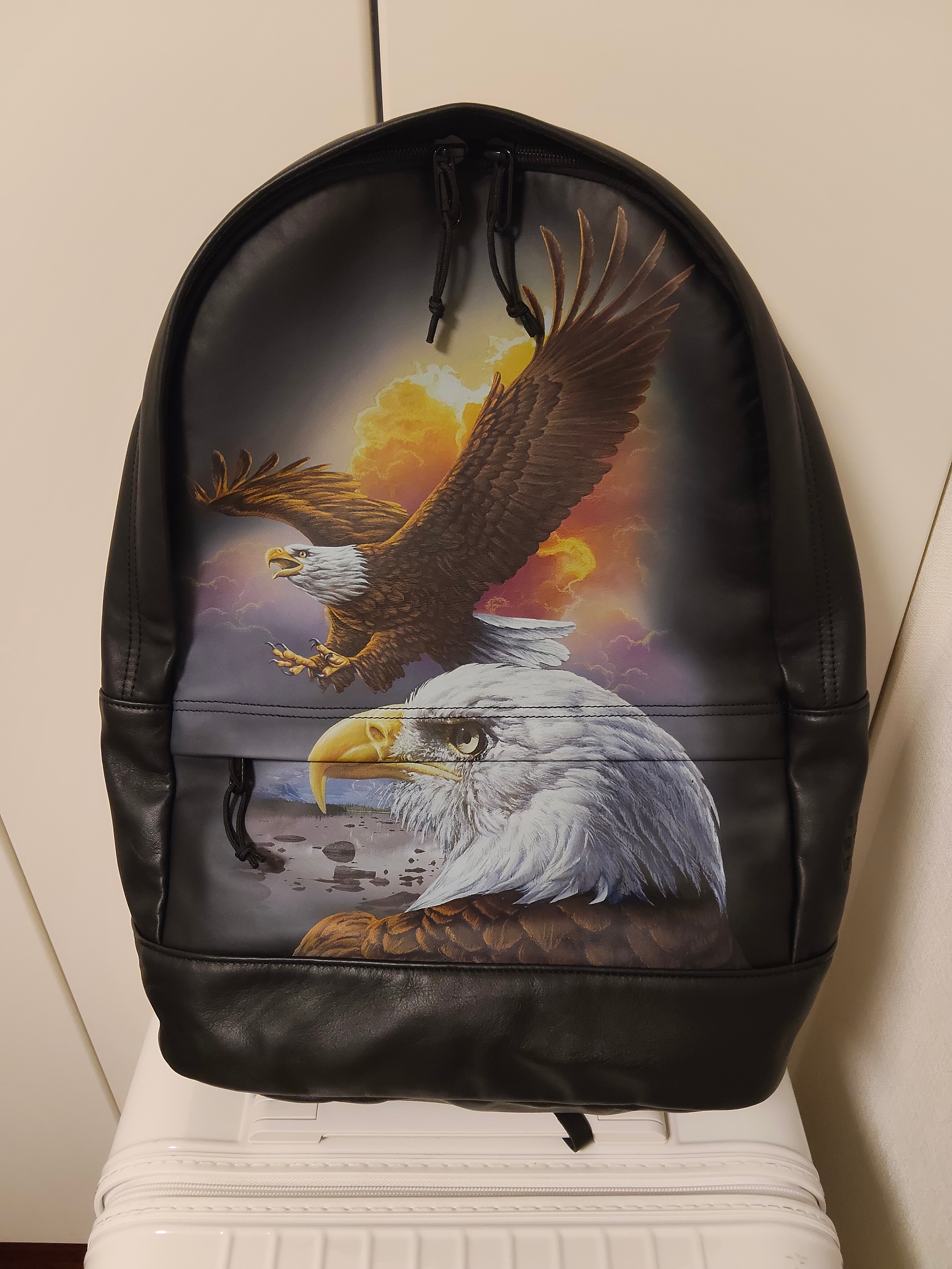 Supreme x MM6 Maison Margiela Eagle Leather Backpack "Black"