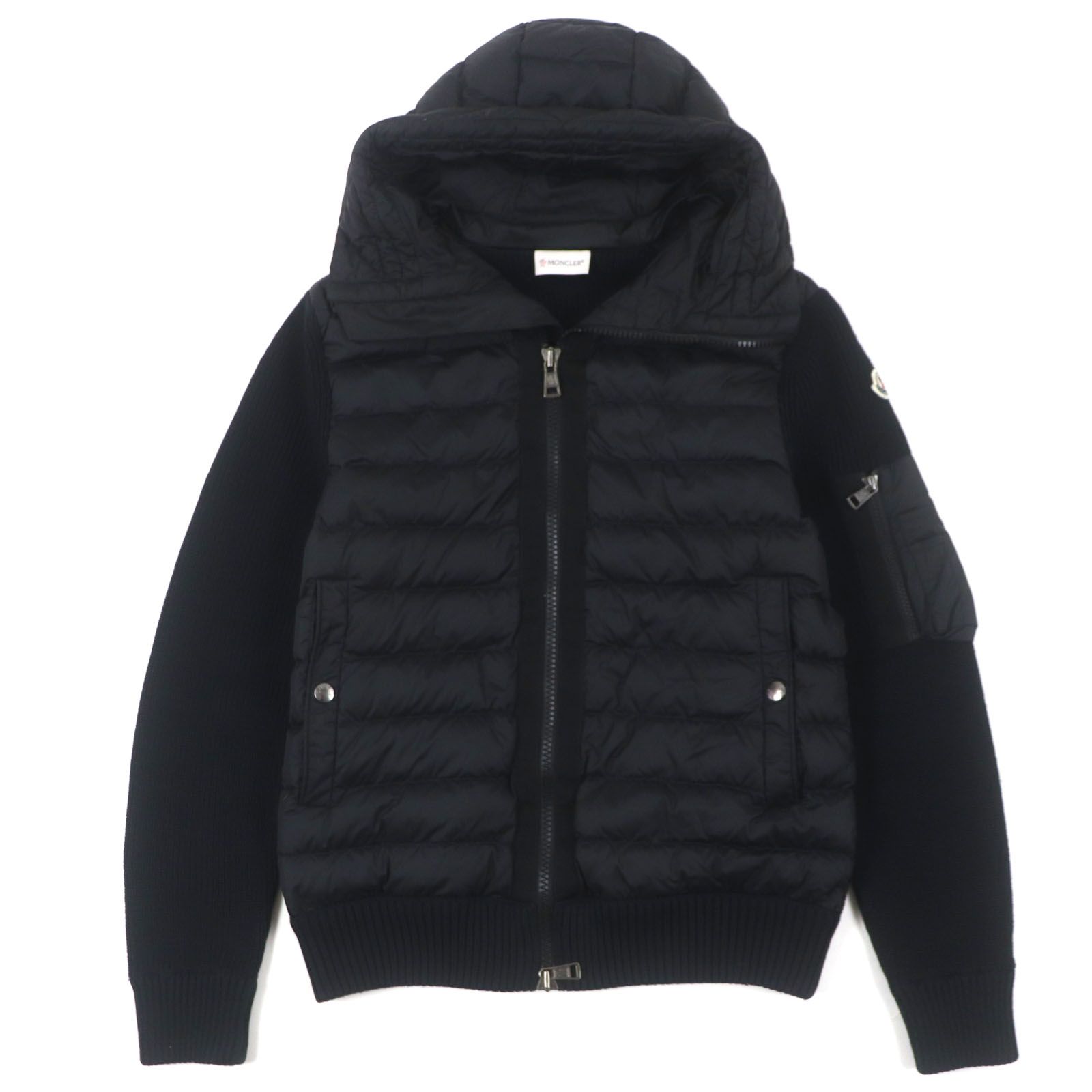 モンクレール ダウンジャケット CARDIGAN ブラック メンズ S