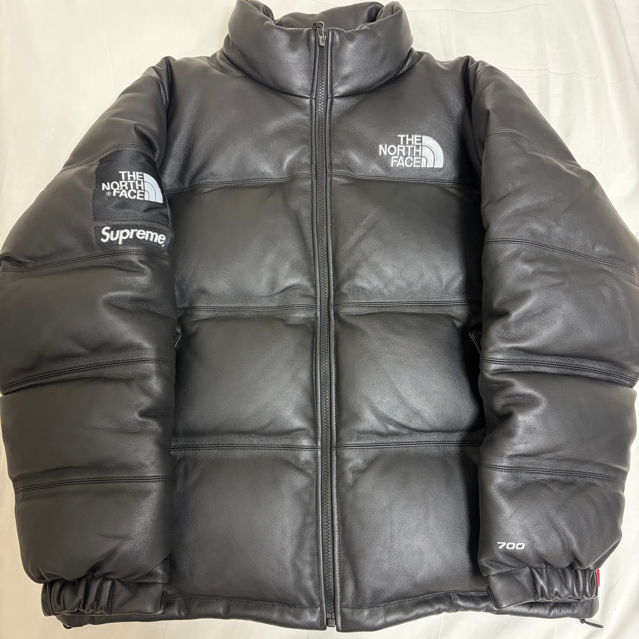 Supreme x The North Face Leather Nuptse Jacket "Black"