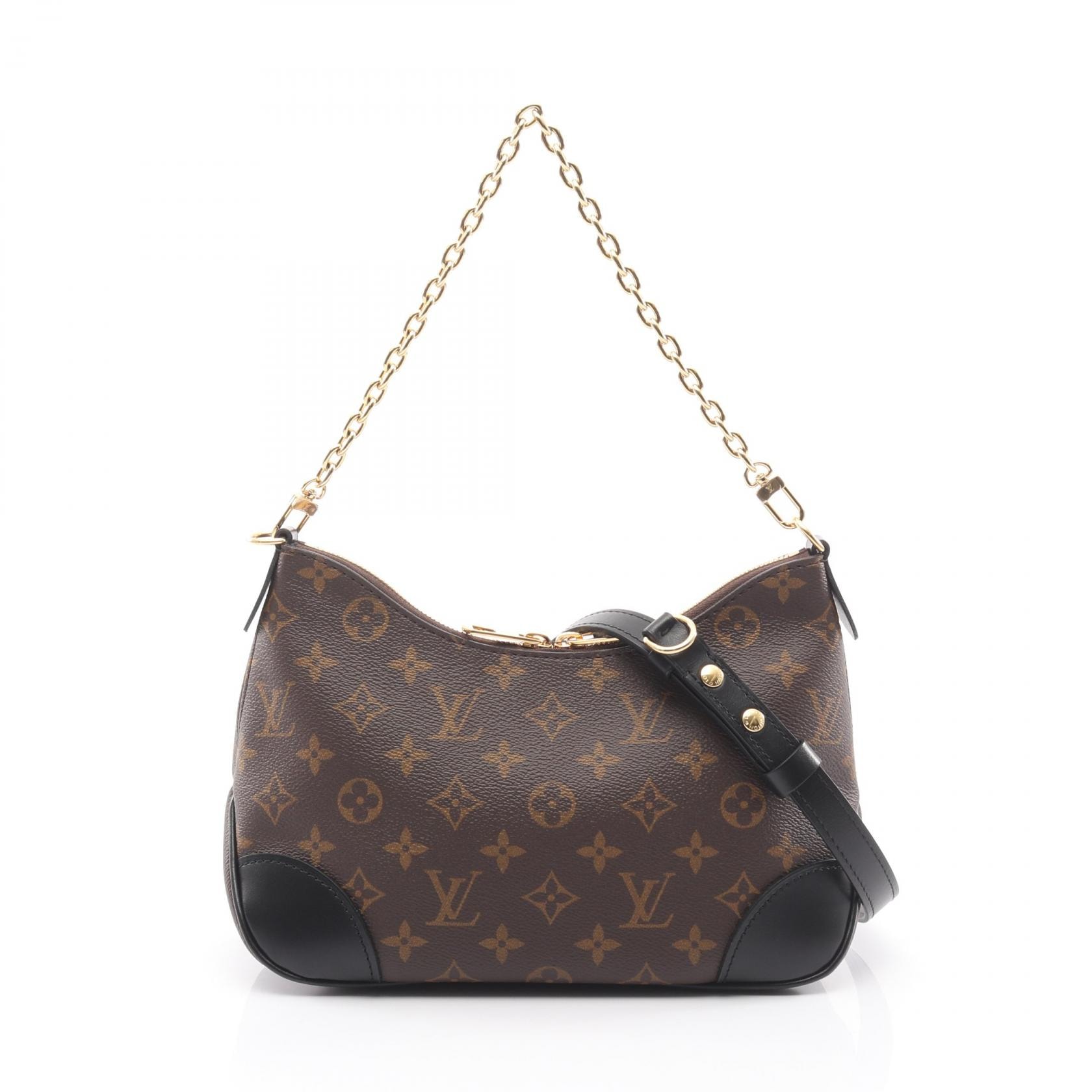 ルイ・ヴィトン LOUIS VUITTON ブーローニュ NM 2WAY ハンドバッグ バッグ PVCコーティングキャンバス レザー モノグラム ノワール レディース ブラウン系 / ブラック系 M45831 【中古】