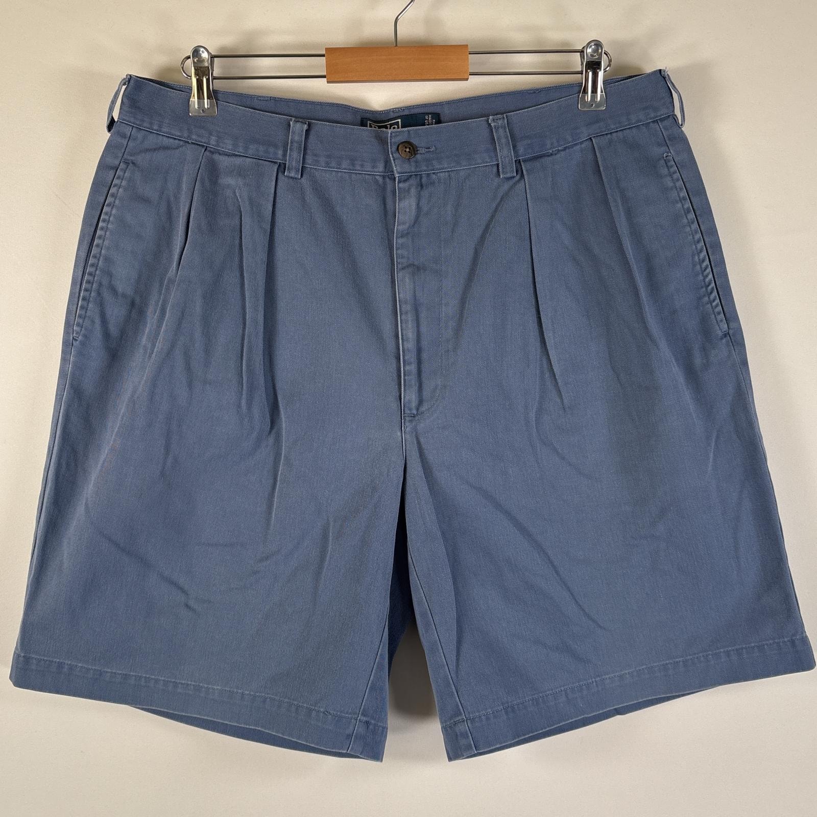 古着 90's/90年代 ポロバイラルフローレン Polo by Ralph Lauren ショートパンツ チノパン ポロチノ 大きいサイズ w38 ブルー系 メンズ
