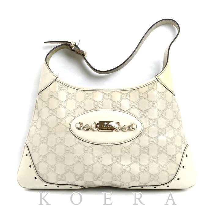 GUCCI グッチ グッチシマ ワンショルダー ショルダーバッグ ホワイト 145778 レディース【中古】
