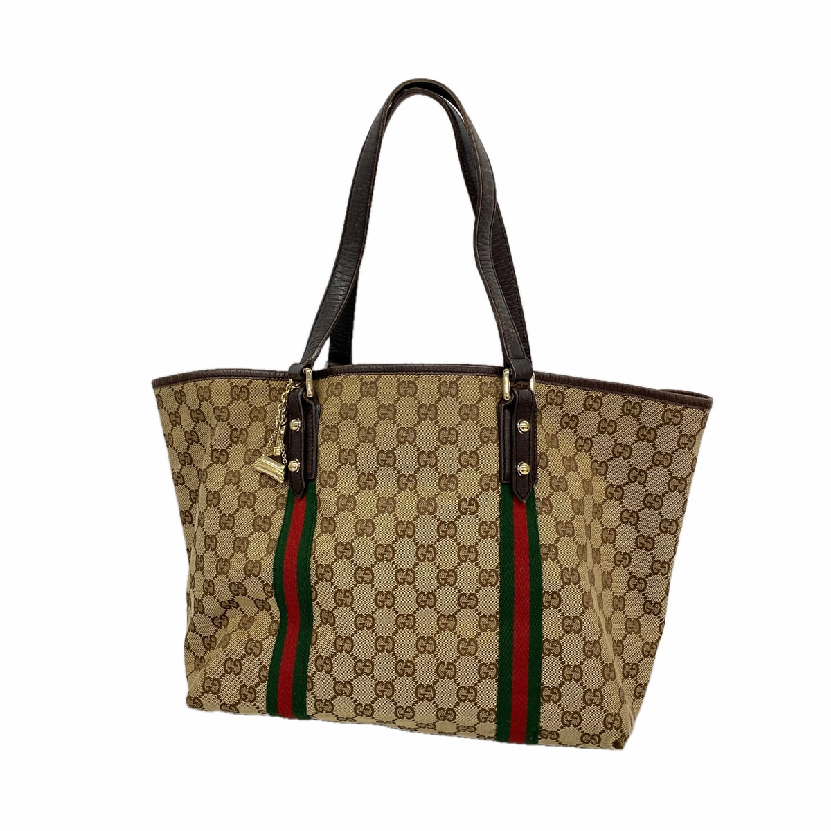 GUCCI Sherry Line Tote Bag "Brown"