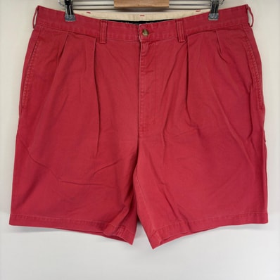 古着 ポロ・ラルフローレン POLO RALPH LAUREN パンツ チノ ハーフ ショート ワンポイントロゴ ジップ w38 ピンク系 メンズ