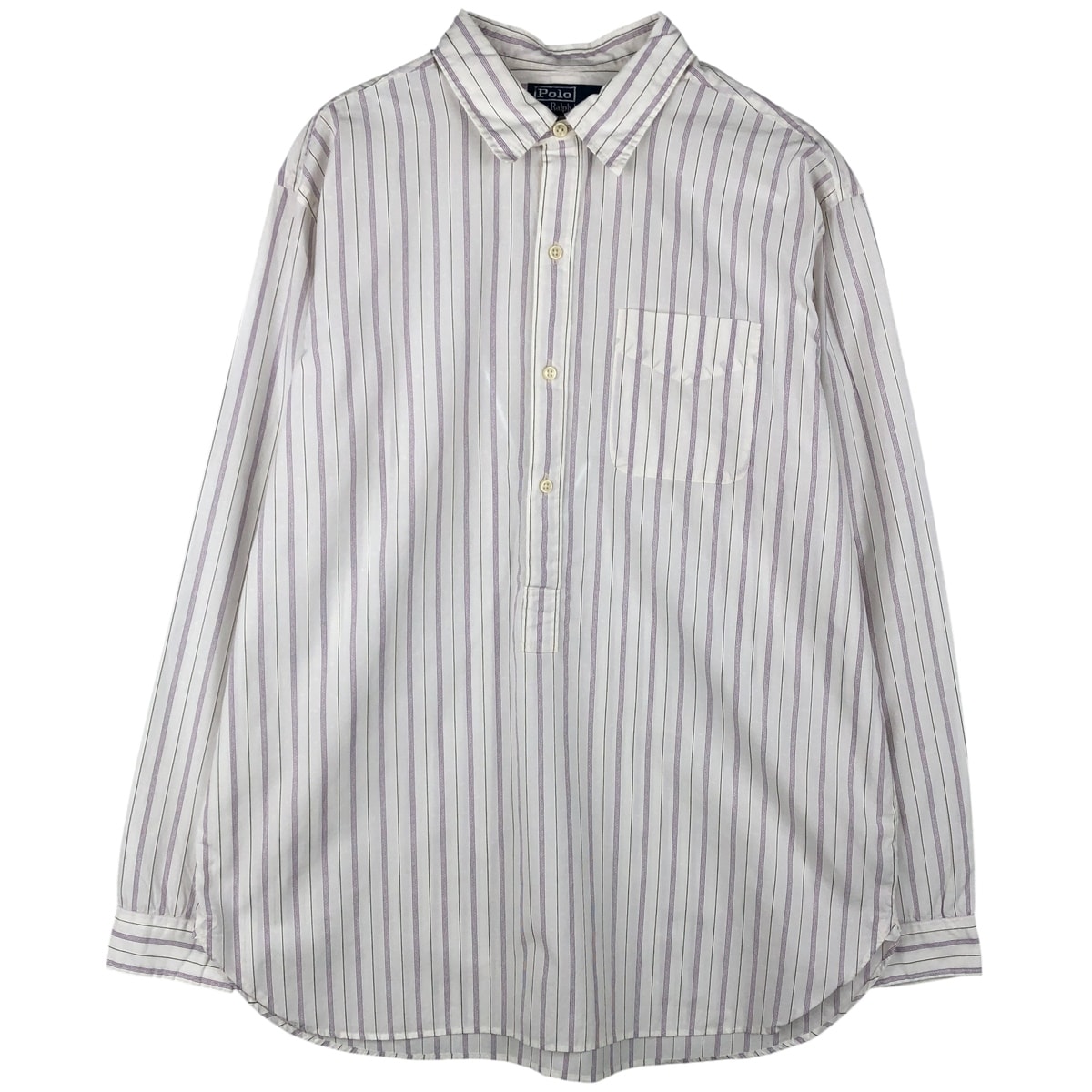 古着 ラルフローレン Ralph Lauren POLO by Ralph Lauren EASLEY PULLOVER マルチストライプ プルオーバー 長袖 コットンストライプシャツ メンズM相当/eaa606778