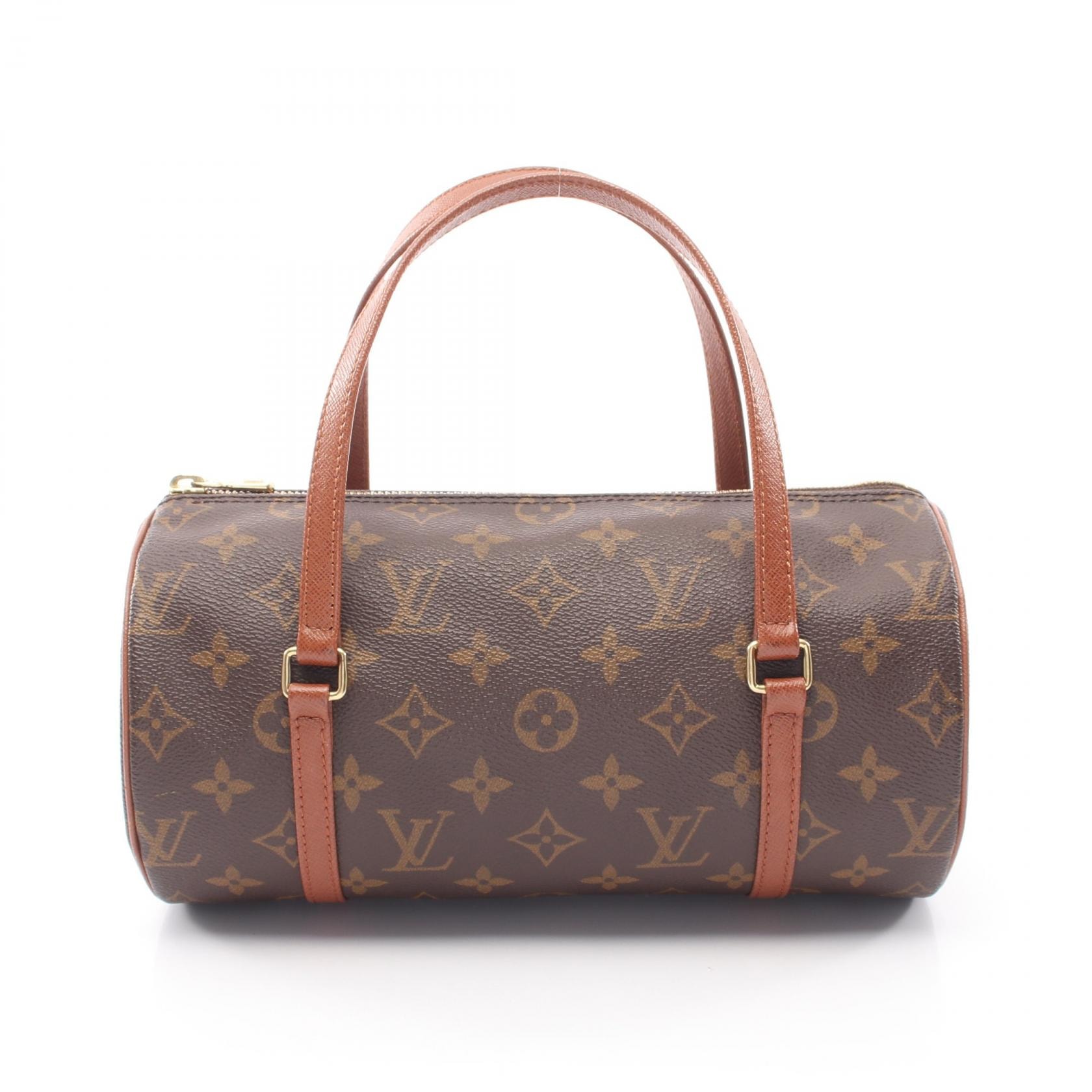 ルイ・ヴィトン LOUIS VUITTON パピヨン26 旧型 ハンドバッグ バッグ PVCコーティングキャンバス レザー モノグラム レディース ブラウン系 M51366 【中古】