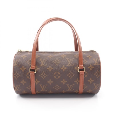 ルイ・ヴィトン LOUIS VUITTON パピヨン26 旧型 ハンドバッグ バッグ PVCコーティングキャンバス レザー モノグラム レディース ブラウン系 M51366 【中古】
