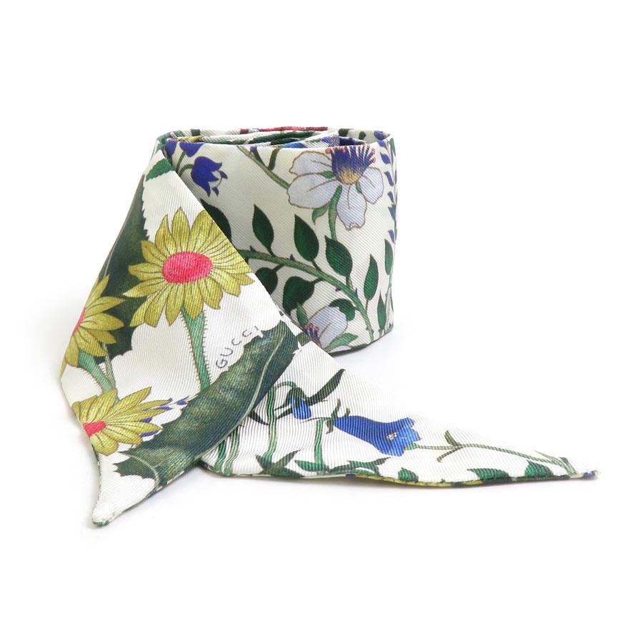 グッチ GUCCI スカーフ シルク マルチカラー レディース【中古】 56777a