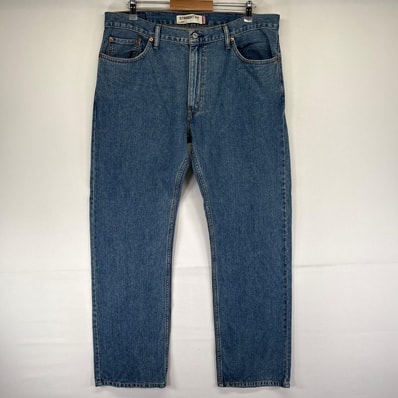 古着 リーバイス Levi's デニム パンツ ストレート ジッパーフライ 505 ジーンズ 5ポケット W38 L32 ブルー系 メンズ