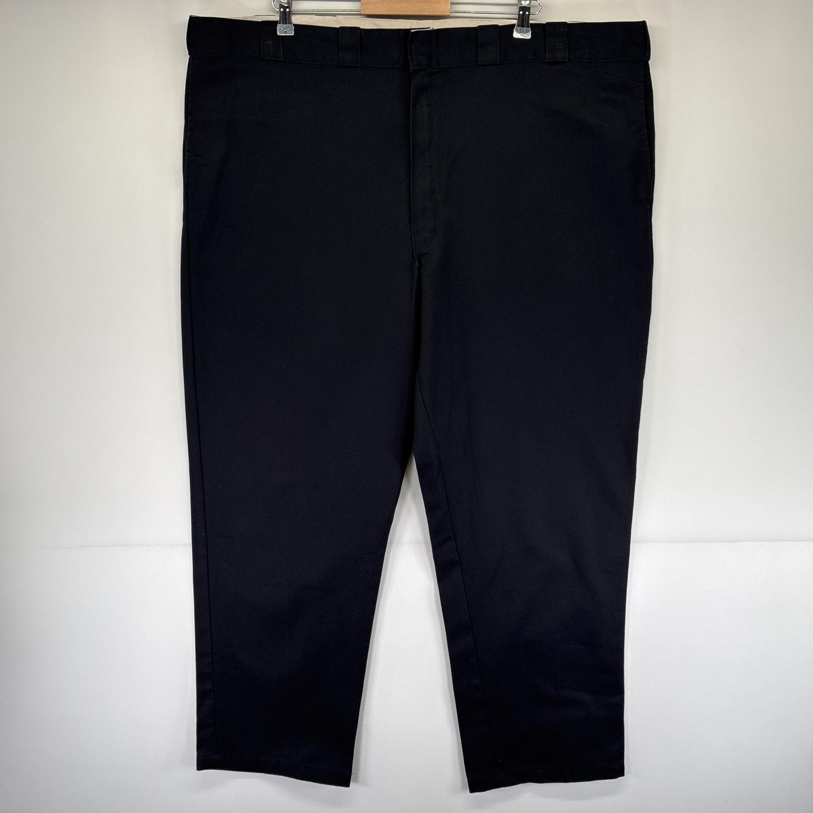 古着 ディッキーズ Dickies ワークパンツ 874 テーパード チノパン 作業着 センタープレス w48 L32 ブラック メンズ
