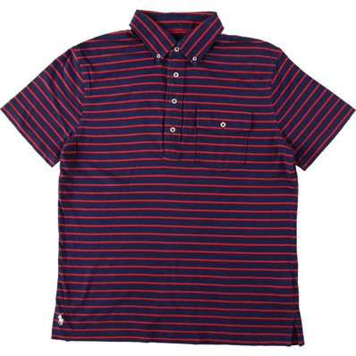 古着 ラルフローレン Ralph Lauren 半袖 ボーダー ポロシャツ メンズM相当/eaa622914