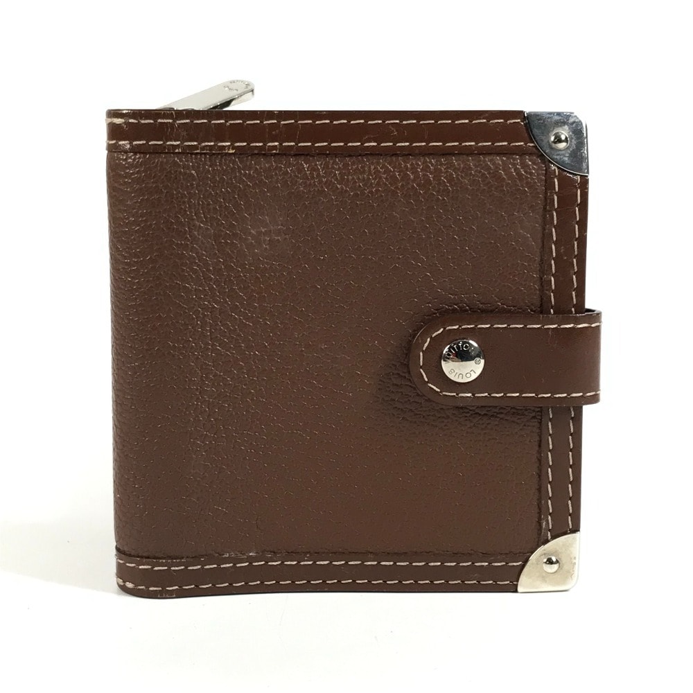 ルイヴィトン LOUIS VUITTON コンパクトジップ  M91965 スハリ コンパクトウォレット 財布 2つ折り財布 スハリレザー ブラウン