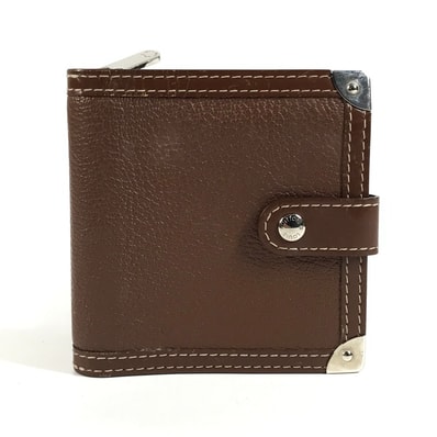 ルイヴィトン LOUIS VUITTON コンパクトジップ M91965 スハリ コンパクトウォレット 財布 2つ折り財布 スハリレザー ブラウン