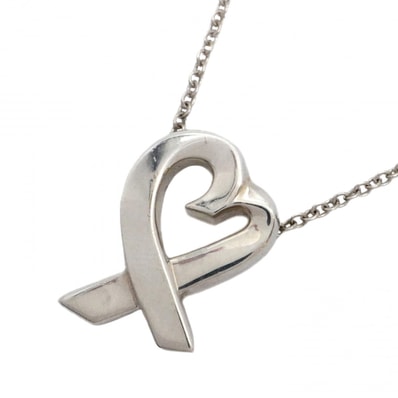 【6jdb0318-k】ティファニー ネックレス ラビングハート シルバー925【中古】レディース