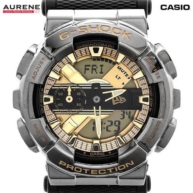 CASIO カシオ 腕時計 G-SHOCK ジーショック NEWERA(ニューエラ) 100周年モデル GM-110NE-1AJR 替えベルト付 クオーツ メンズ
【中古】