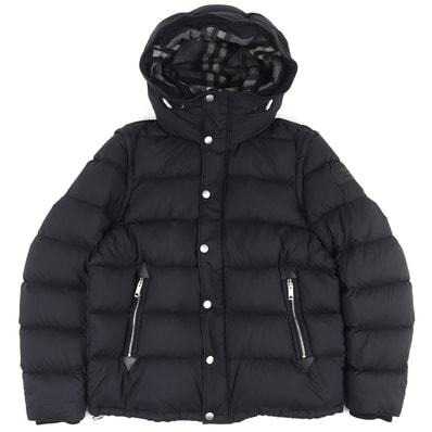 極美品 バーバリー ダウンベスト ダウンジャケット 黒 54 4058195