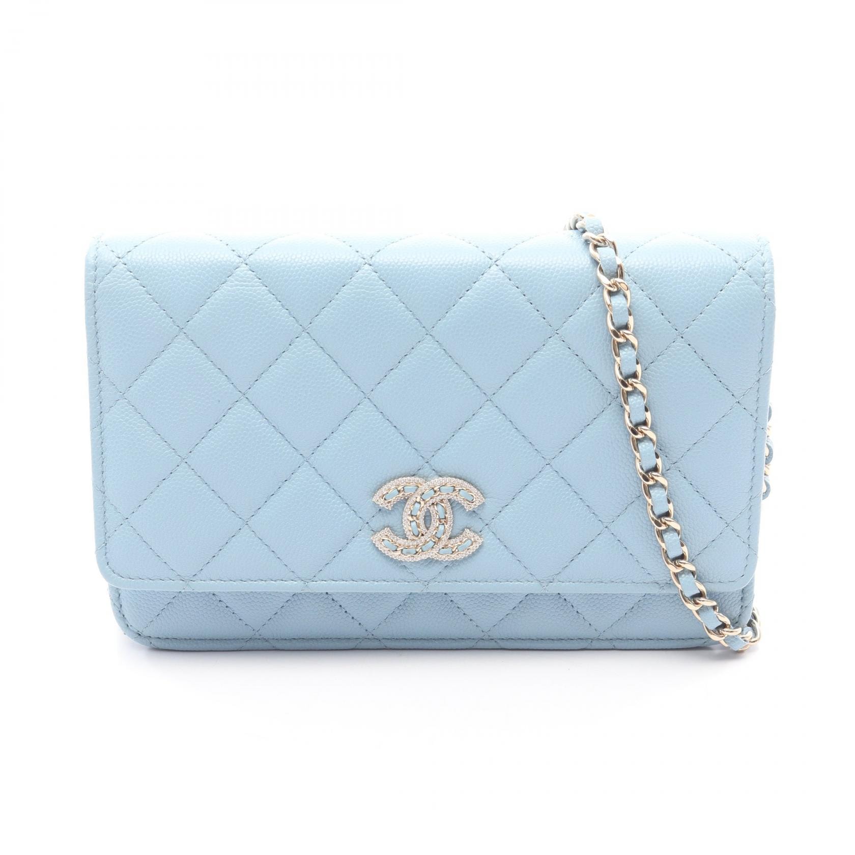 シャネル CHANEL CHANEL19 ショルダーバッグ バッグ キャビアスキン(グレインドカーフ) レディース ブルー系 AP3516 【中古】