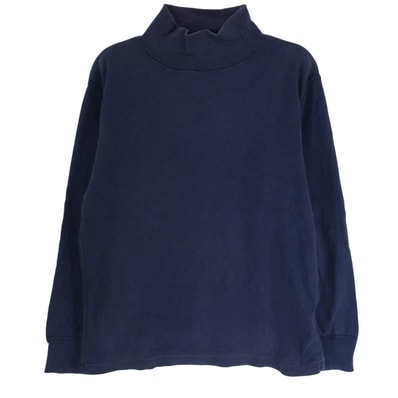 The REAL McCOY'S ザリアルマッコイズ Tシャツ MC17106 FLIGHT DECK JERSEY フライト デッキ ジャージー ハイネック 長袖 Tシャツ ネイビー系 S【中古】