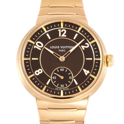 【未使用】LOUIS VUITTON ルイ・ヴィトン タンブール オトマティック ローズゴールド W1PG10【中古】