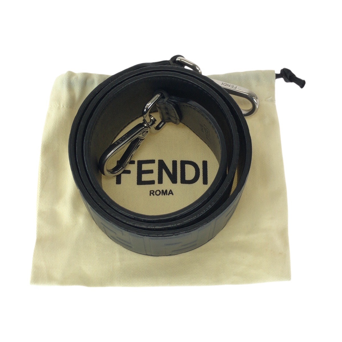 Cicco　FENDI 希少　ストラップユー　シルバーレザーストラップ美品 B (目立った傷や汚れなし)】美品 FENDI フェンディ ストラップ ユー